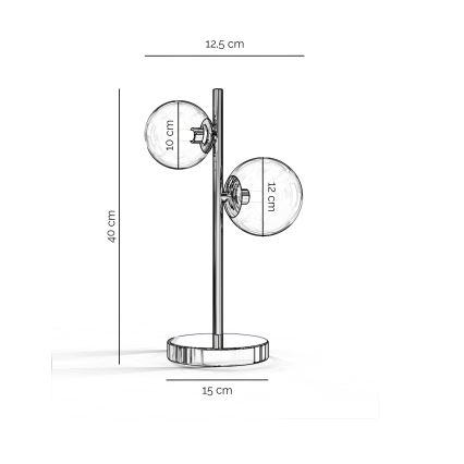 ONLI - Lampada da tavolo KIMBERLY 2xG9/6W/230V cromo lucido