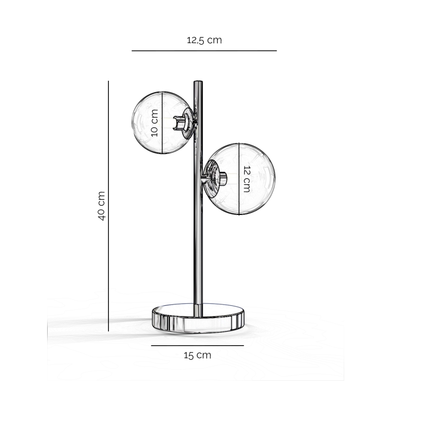 ONLI - Lampada da tavolo KIMBERLY 2xG9/6W/230V cromo lucido