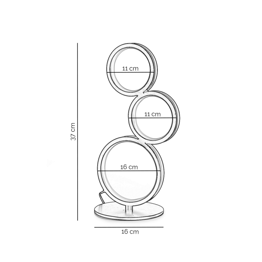 ONLI - Lampada da tavolo LED RINGS LED/17W/230V 4000K nera