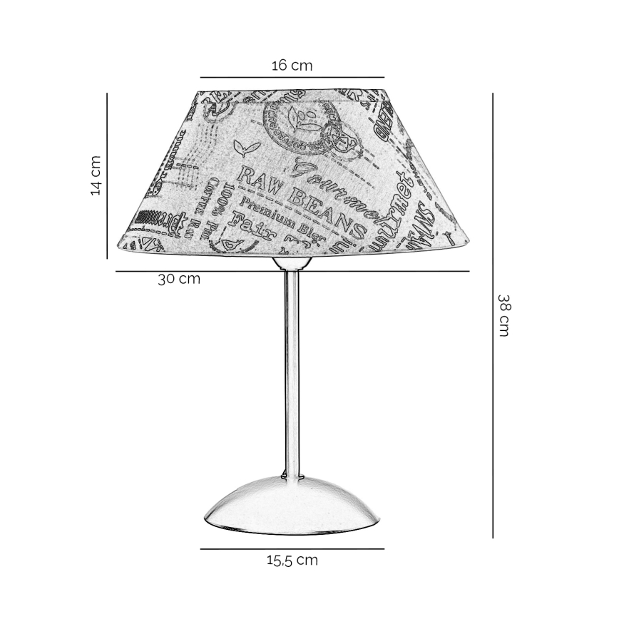 ONLI - Lampada da tavolo MAIDA 1xE27/15W/230V 38 cm marrone