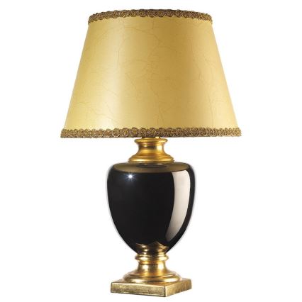 ONLI - Lampada da tavolo MOZART 1xE27/22W/230V nero/oro 67 cm