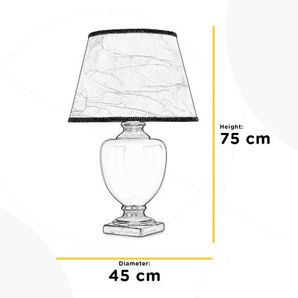 ONLI - Lampada da tavolo MOZART 1xE27/22W/230V nero/oro 67 cm