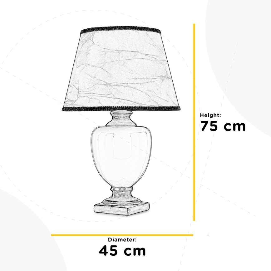 ONLI - Lampada da tavolo MOZART 1xE27/22W/230V nero/oro 67 cm