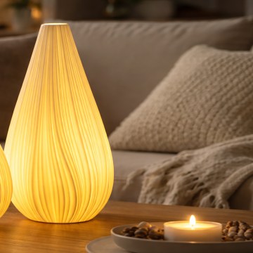 ONLI - Lampada da tavolo NUVIA 1xE14/6W/230V 32 cm bianca
