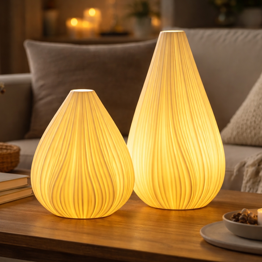 ONLI - Lampada da tavolo NUVIA 1xE14/6W/230V 32 cm bianca