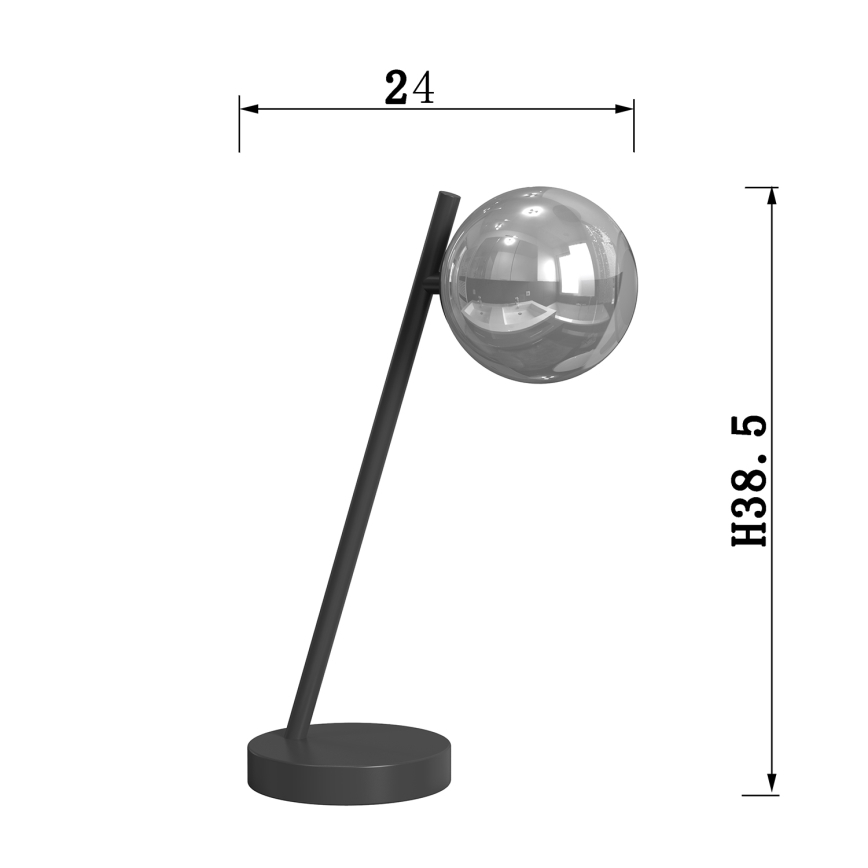 ONLI - Lampada da tavolo PALOMA 1xG9/10W/230V 38,5 cm nero/fumé