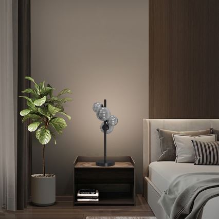 ONLI - Lampada da tavolo PALOMA 4xG9/10W/230V 48 cm nero/fumé