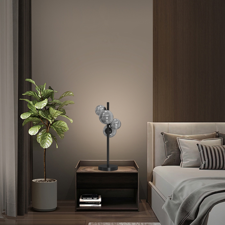 ONLI - Lampada da tavolo PALOMA 4xG9/10W/230V 48 cm nero/fumé