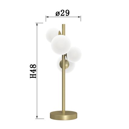 ONLI - Lampada da tavolo PALOMA 4xG9/10W/230V 48 cm oro