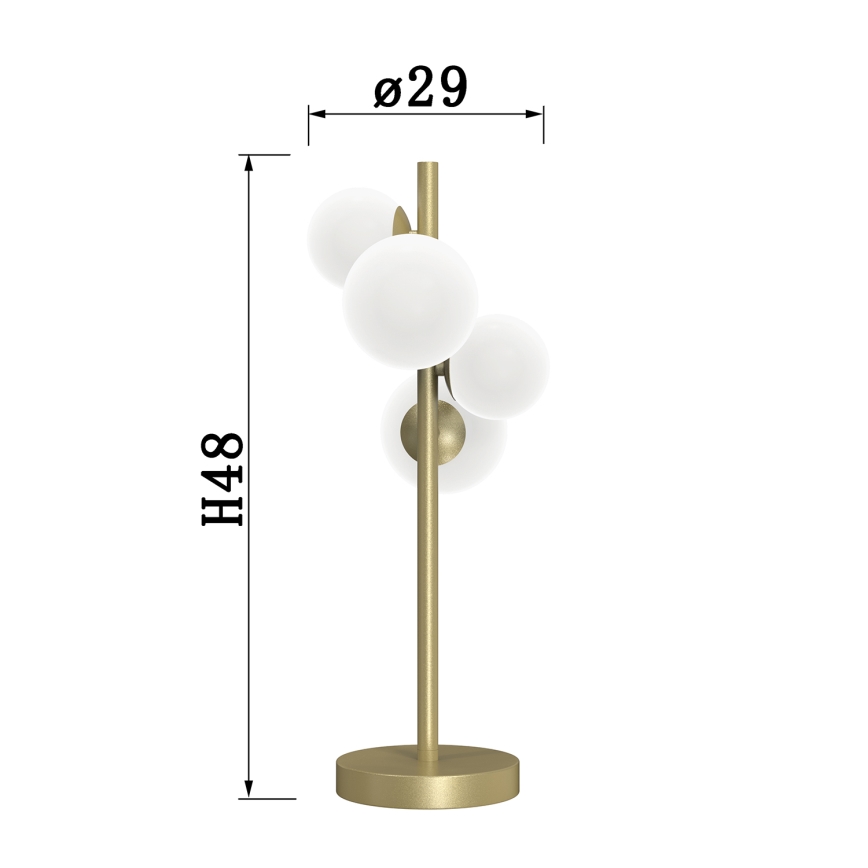 ONLI - Lampada da tavolo PALOMA 4xG9/10W/230V 48 cm oro