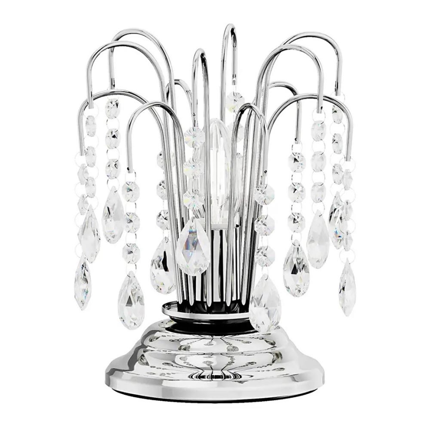 ONLI - Lampada da tavolo PIOGGIA 1xE14/6W/230V diametro 16 cm cromo lucido