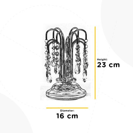 ONLI - Lampada da tavolo PIOGGIA 1xE14/6W/230V oro