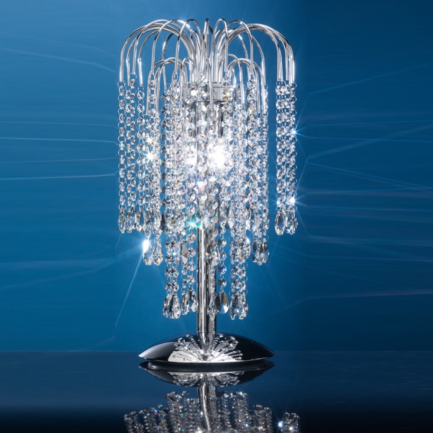 ONLI - Lampada da tavolo PIOGGIA 2xE14/6W/230V 50 cm cromo lucido