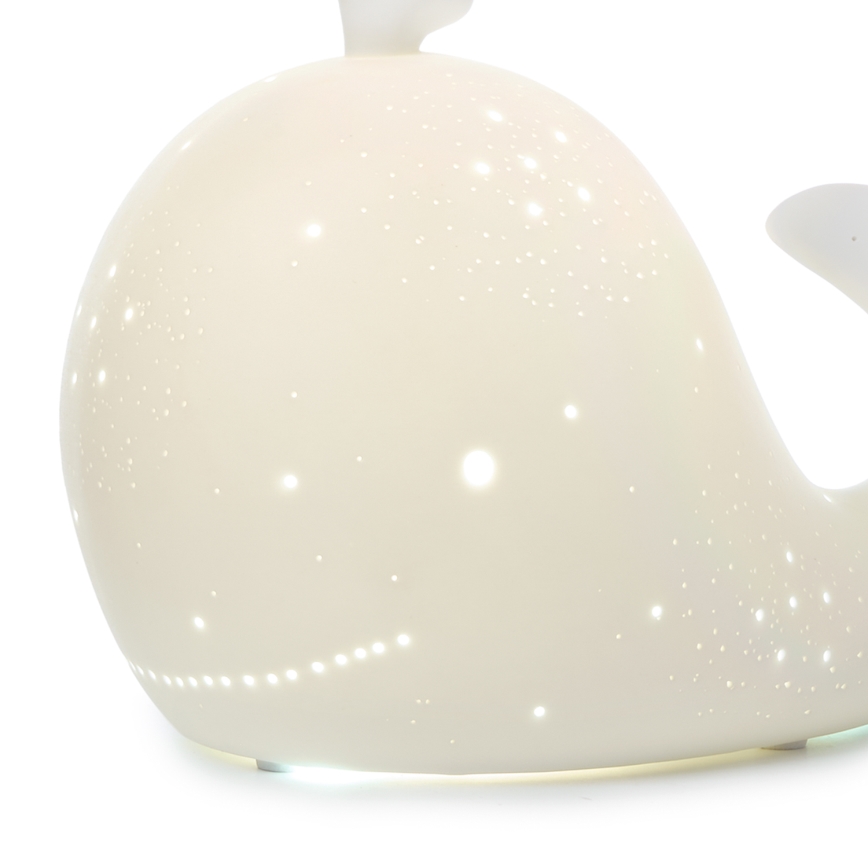 ONLI - Lampada da tavolo PORCELLANA 1xE14/6W/230V 16,2 cm balena