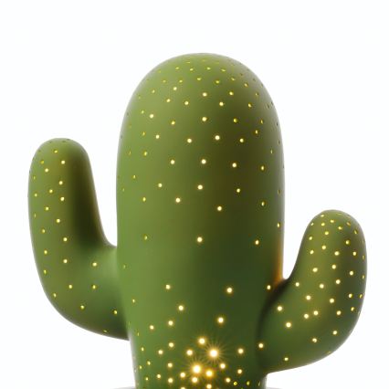 ONLI - Lampada da tavolo PORCELLANA 1xE14/6W/230V 27 cm cactus