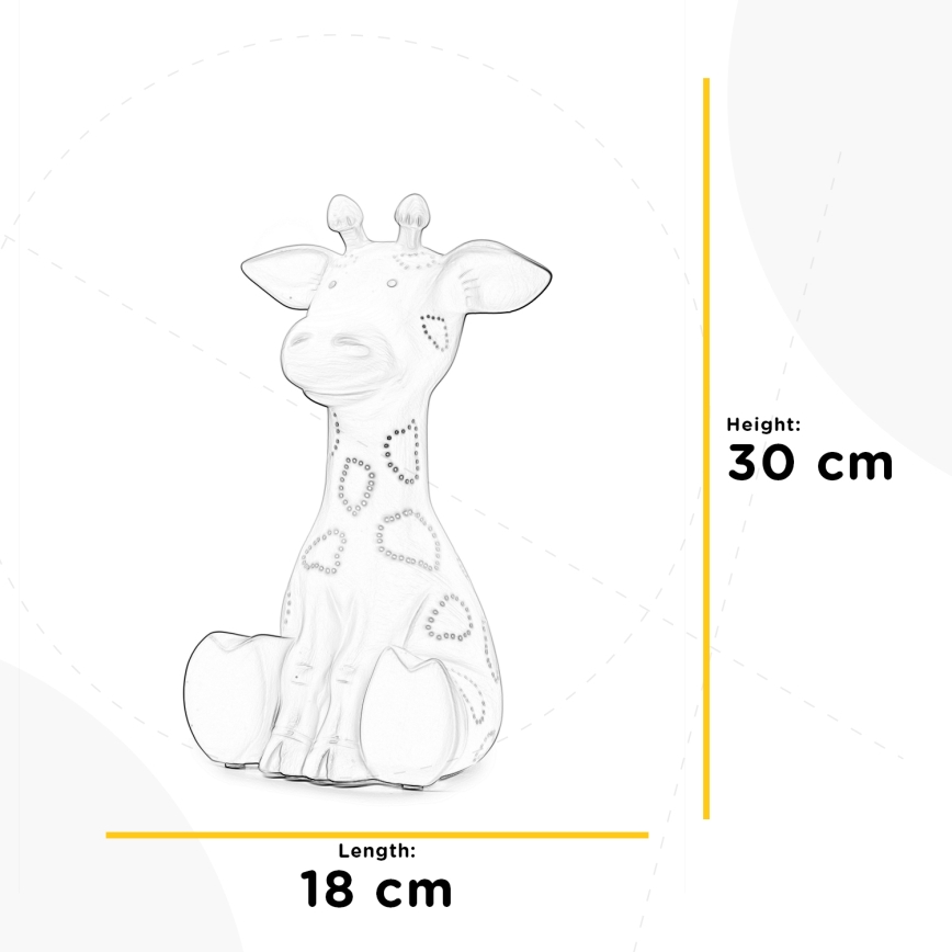 ONLI - Lampada da tavolo PORCELLANA 1xE14/6W/230V 30 cm giraffa