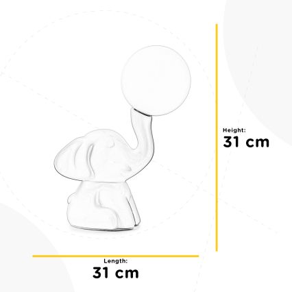 ONLI - Lampada da tavolo PORCELLANA 1xG9/6W/230V 31 cm elefante