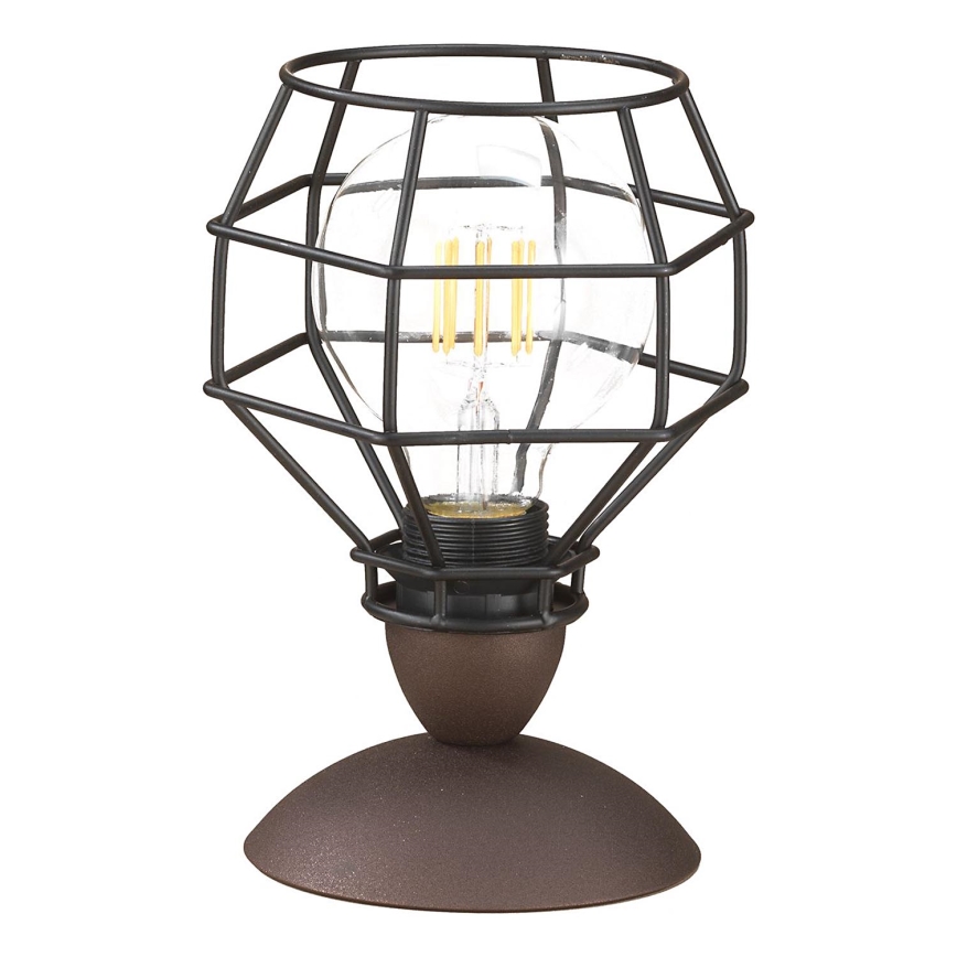ONLI - Lampada da tavolo RAGNO 1xE27/15W/230V 23 cm nero/marrone