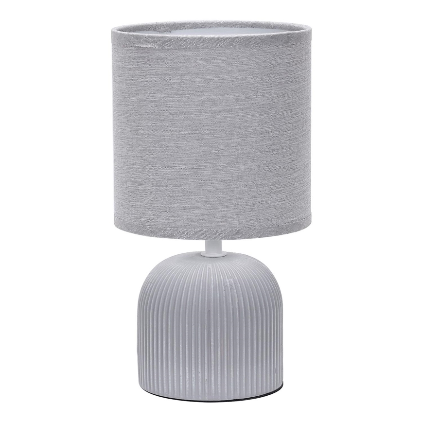 ONLI - Lampada da tavolo SHELLY 1xE27/22W/230V grigio 28 cm