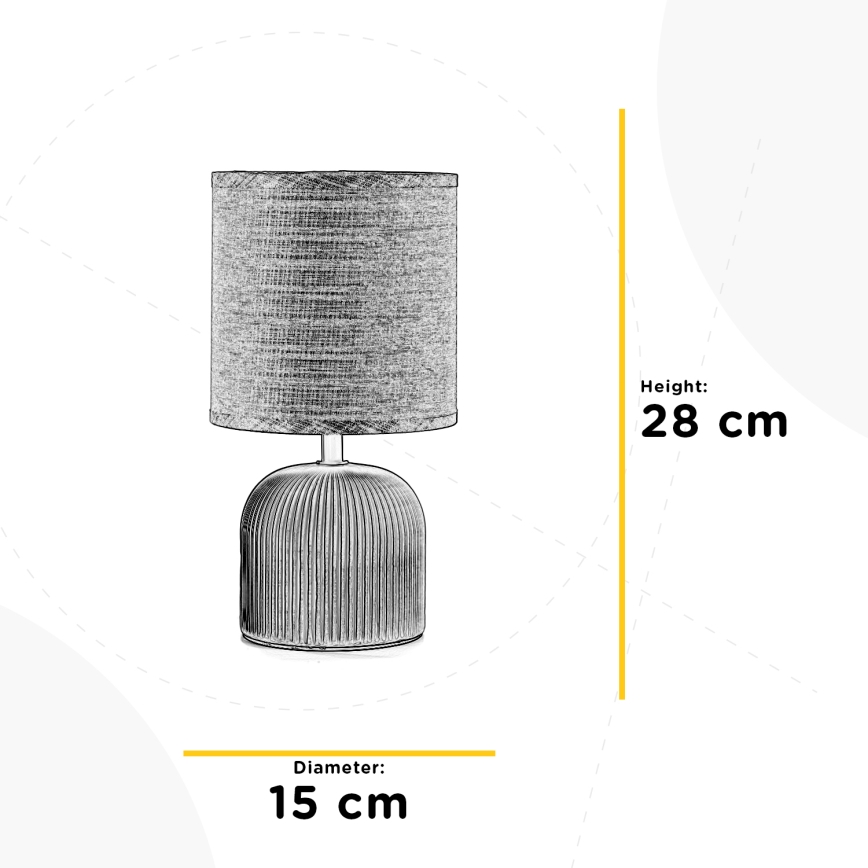 ONLI - Lampada da tavolo SHELLY 1xE27/22W/230V marrone 28 cm