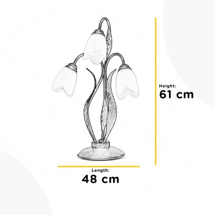 ONLI - Lampada da tavolo SONIA 3xE14/6W/230V
