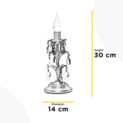 ONLI - Lampada da tavolo TERESA 1xE14/6W/230V bronzo