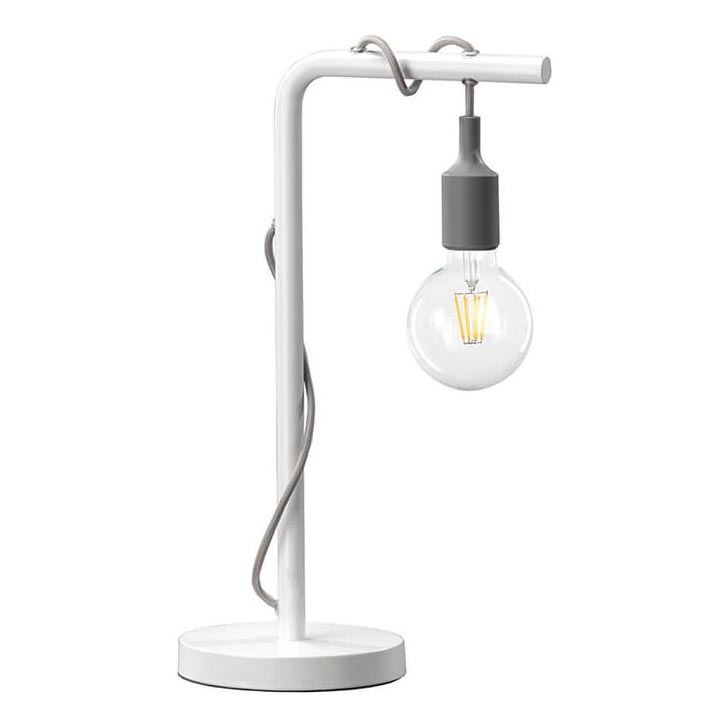 ONLI - Lampada da tavolo WIRE 1xE27/15W/230V 48 cm grigio/bianco