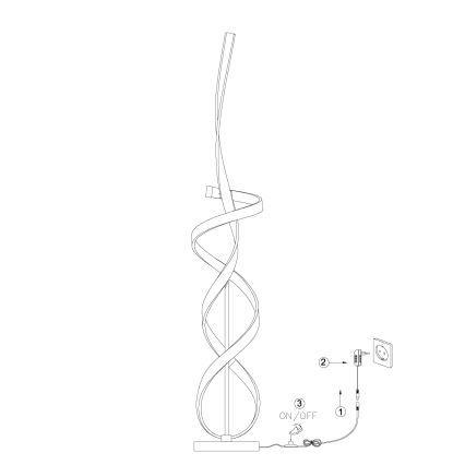 ONLI - Lampada LED da terra KIRA LED/31W/230V 4000K oro