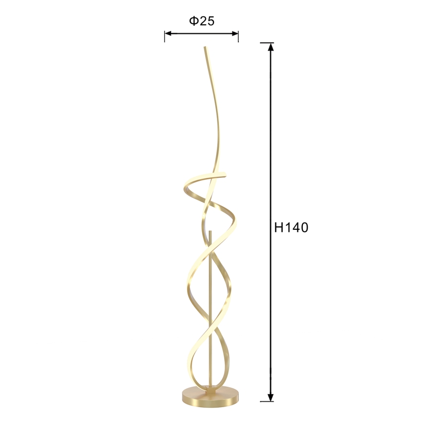 ONLI - Lampada LED da terra KIRA LED/31W/230V 4000K oro