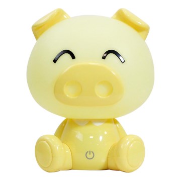 ONLI - Lampada notturna dimmerabile a LED per bambini PUPPIES LED/3W/230V 19 cm maialino/giallo