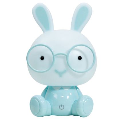 ONLI - Lampada da notte LED dimmerabile per bambini PUPPIES LED/3W/230V 22 cm coniglietto/blu