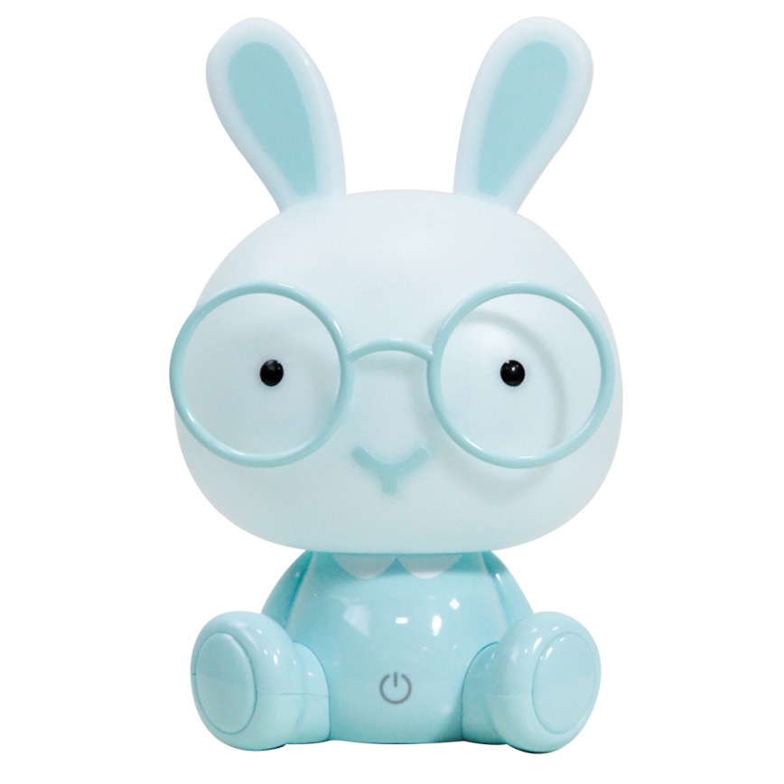 ONLI - Lampada da notte LED dimmerabile per bambini PUPPIES LED/3W/230V 22 cm coniglietto/blu