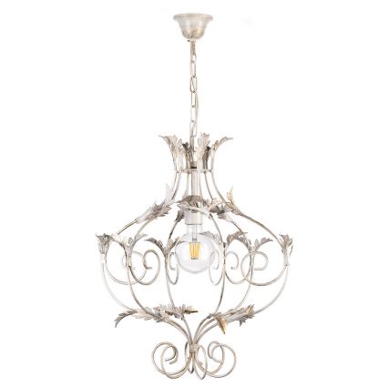 ONLI - Lampadario a catena CONTESSA 1xE27/22W/230V argento