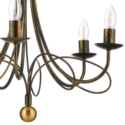 ONLI - Lampadario a catena MILVIA 5xE14/6W/230V bronzo