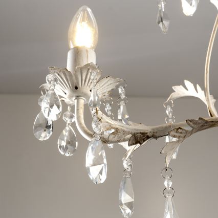 ONLI - Lampadario a catena TERESA 3xE14/6W/230V bianco