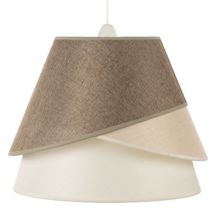 ONLI - Lampadario a cavo POLLON 1xE27/15W/230V marrone/crema/beige