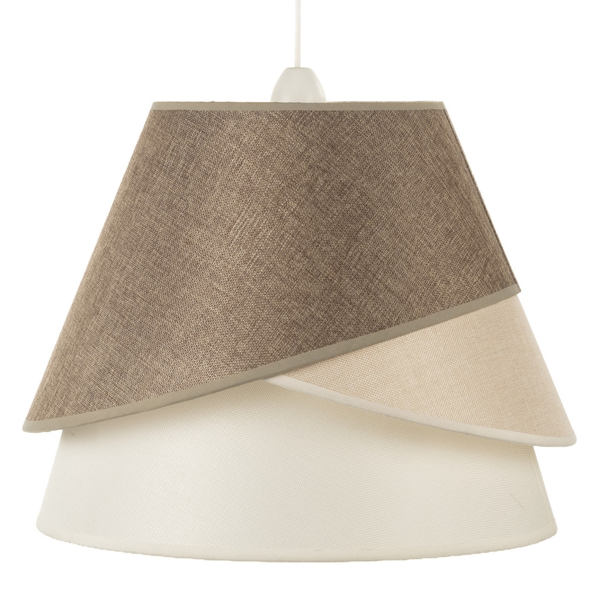ONLI - Lampadario a cavo POLLON 1xE27/15W/230V marrone/crema/beige