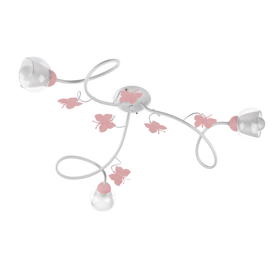 ONLI - Lampadario a plafone per bambini BUTTERFLY 3xE14/6W/230V