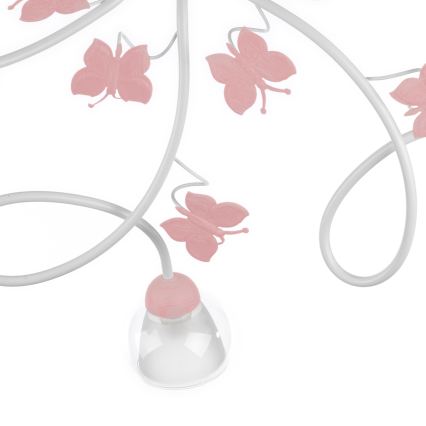 ONLI - Lampadario a plafone per bambini BUTTERFLY 5xE14/6W/230V