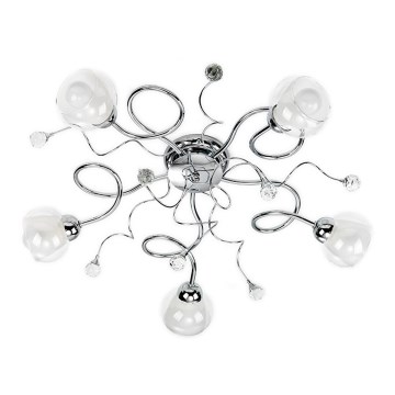 ONLI - Lampadario a plafone WENDY 5xE14/6W/230V cromo lucido