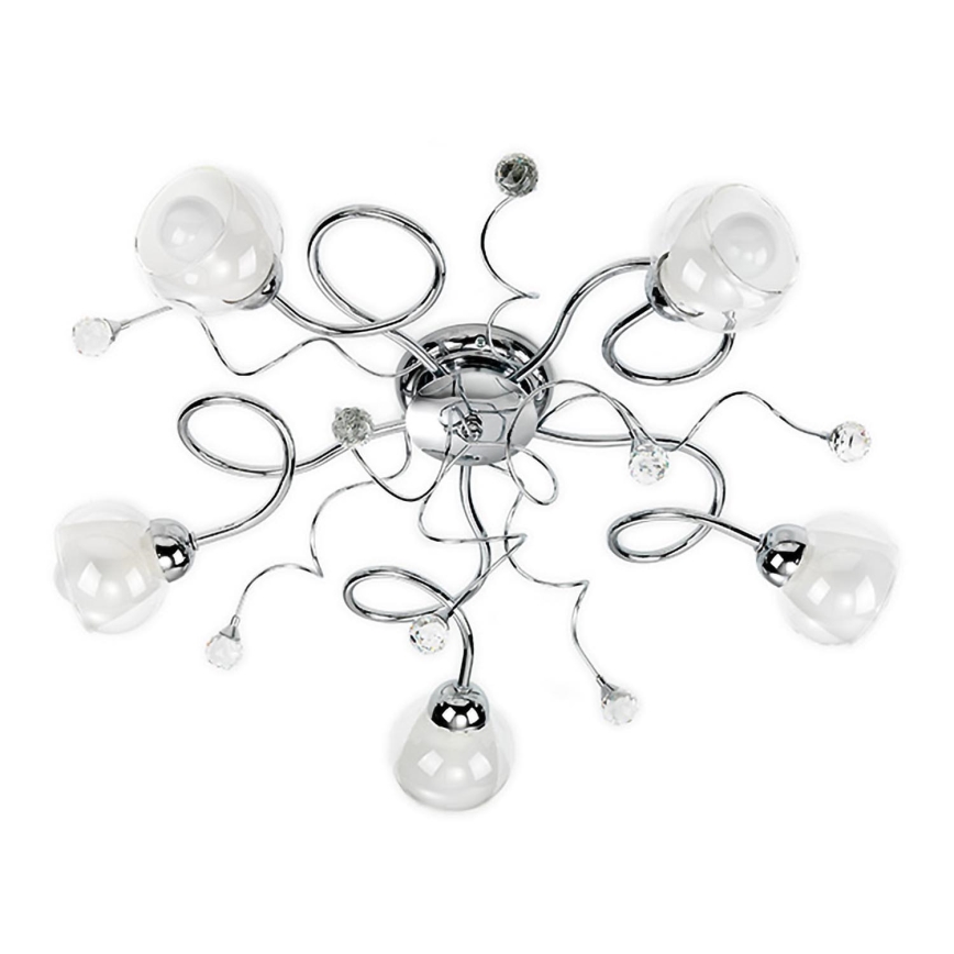 ONLI - Lampadario a plafone WENDY 5xE14/6W/230V cromo lucido