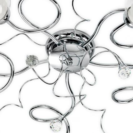 ONLI - Lampadario a plafone WENDY 5xE14/6W/230V cromo lucido