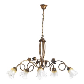 ONLI - Lampadario a sospensione con catena ARIANNA 5xE14/6W/230V