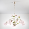 ONLI - Lampadario a sospensione con catena BOTTON DORO 5xE14/6W/230V