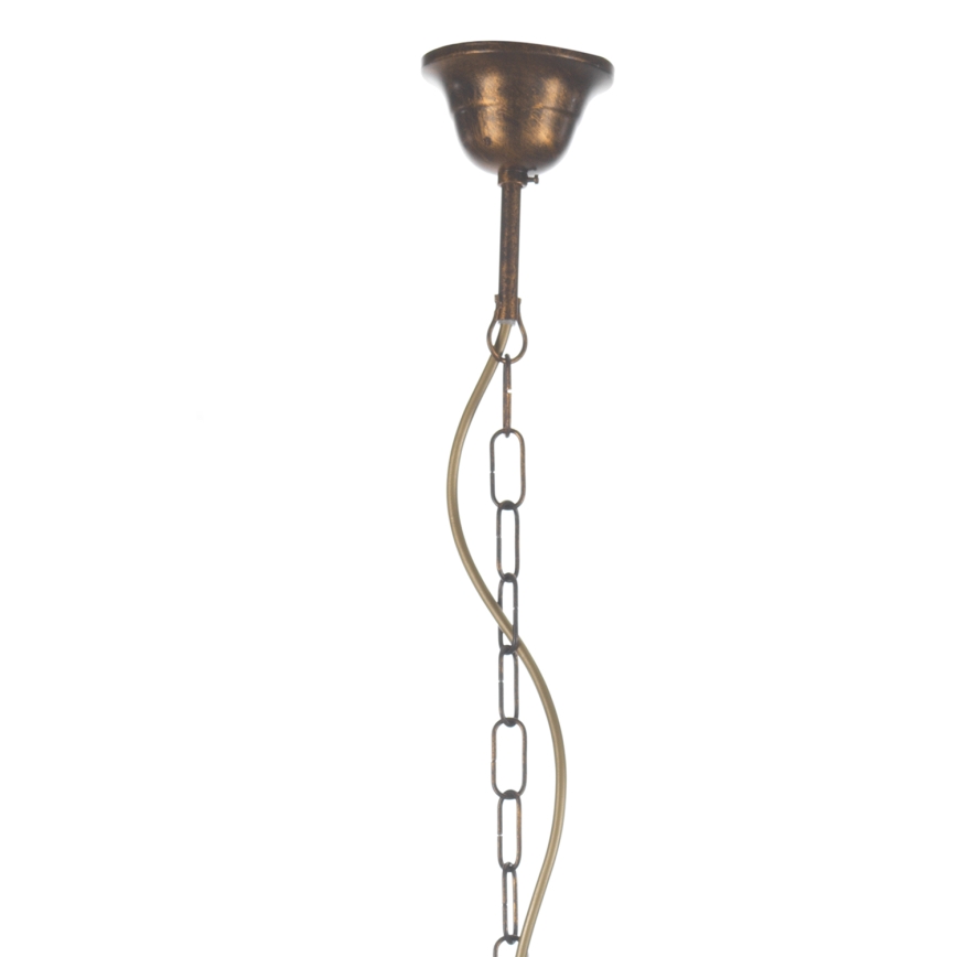 ONLI - Lampadario a sospensione con catena CANDELA 5xE14/6W/230V bronzo