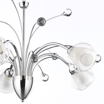 ONLI - Lampadario a sospensione con catena DIAMANTE 5xE14/6W/230V