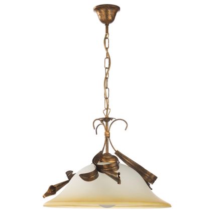 ONLI - Lampadario a sospensione con catena LUCREZIA 1xE27/22W/230V bronzo