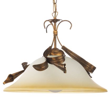 ONLI - Lampadario a sospensione con catena LUCREZIA 1xE27/22W/230V bronzo