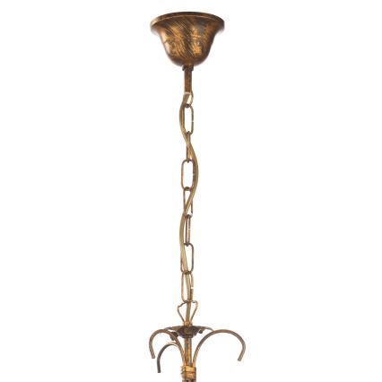 ONLI - Lampadario a sospensione con catena LUCREZIA 1xE27/22W/230V bronzo