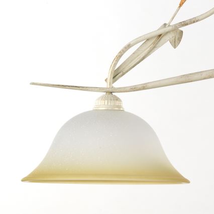 ONLI - Lampadario a sospensione con catena LUCREZIA 2xE27/22W/230V color crema